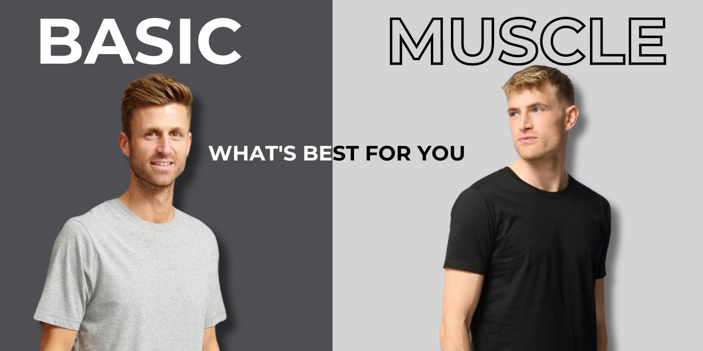 The Difference Between Basic and Muscle T-shirts: What's Best for You? - TeeShoppen Group™