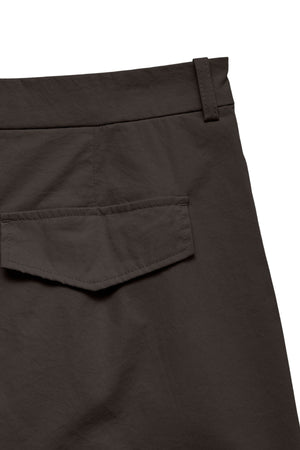 Pantalón ancho arrugado de cintura media Meng - Chocolate Torte