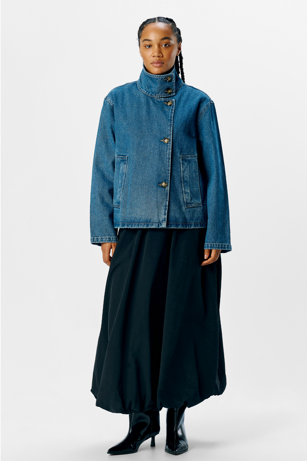 Chaqueta de mezclilla tilla gro l/s - mezclilla azul mediana