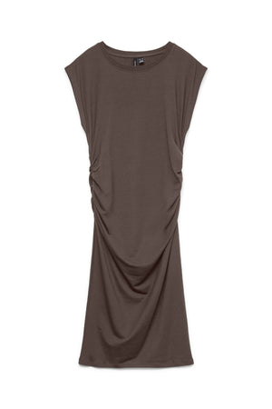 Ava Sarah Short Dress - Chocolate Martini