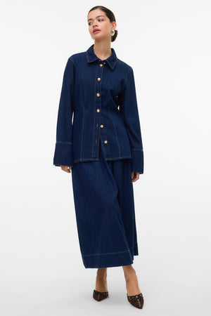 Camisa de mezclilla Nikka - mezclilla azul oscuro