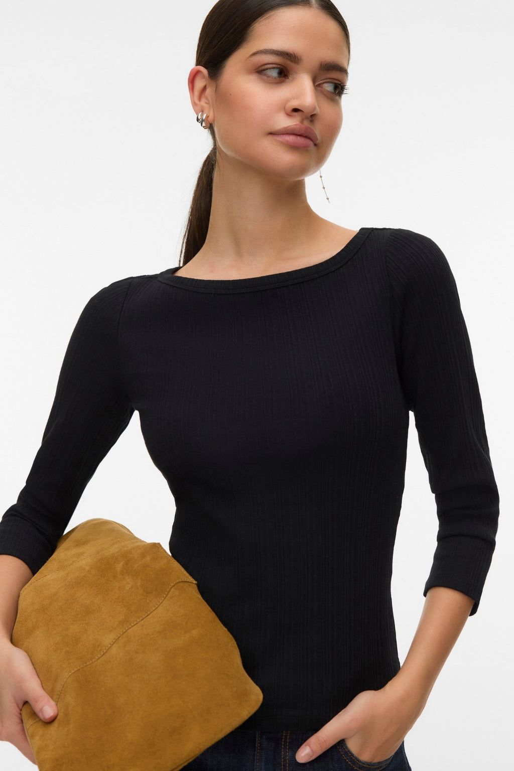 Verde Boatneck Top - Black