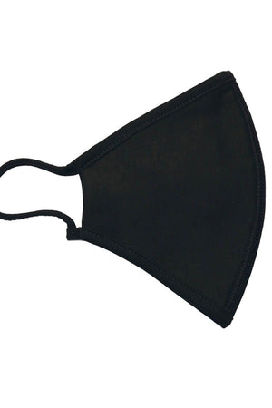 10 pcs. Máscara de tela con 3 capas - negro (algodón orgánico)