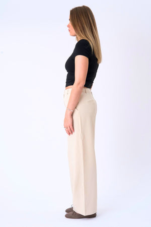 Classic Suit Pants - Beige