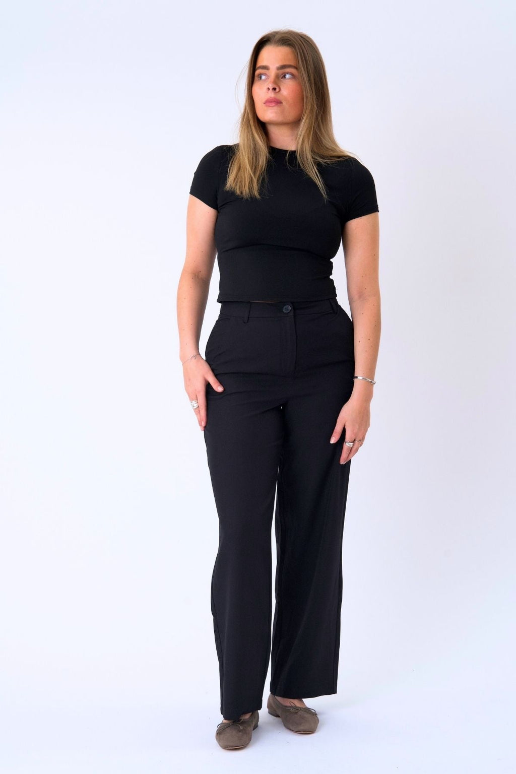 Pantalones clásicos de traje - Negro