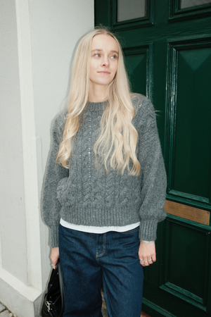 Emma Cable Knit - Mid Grey