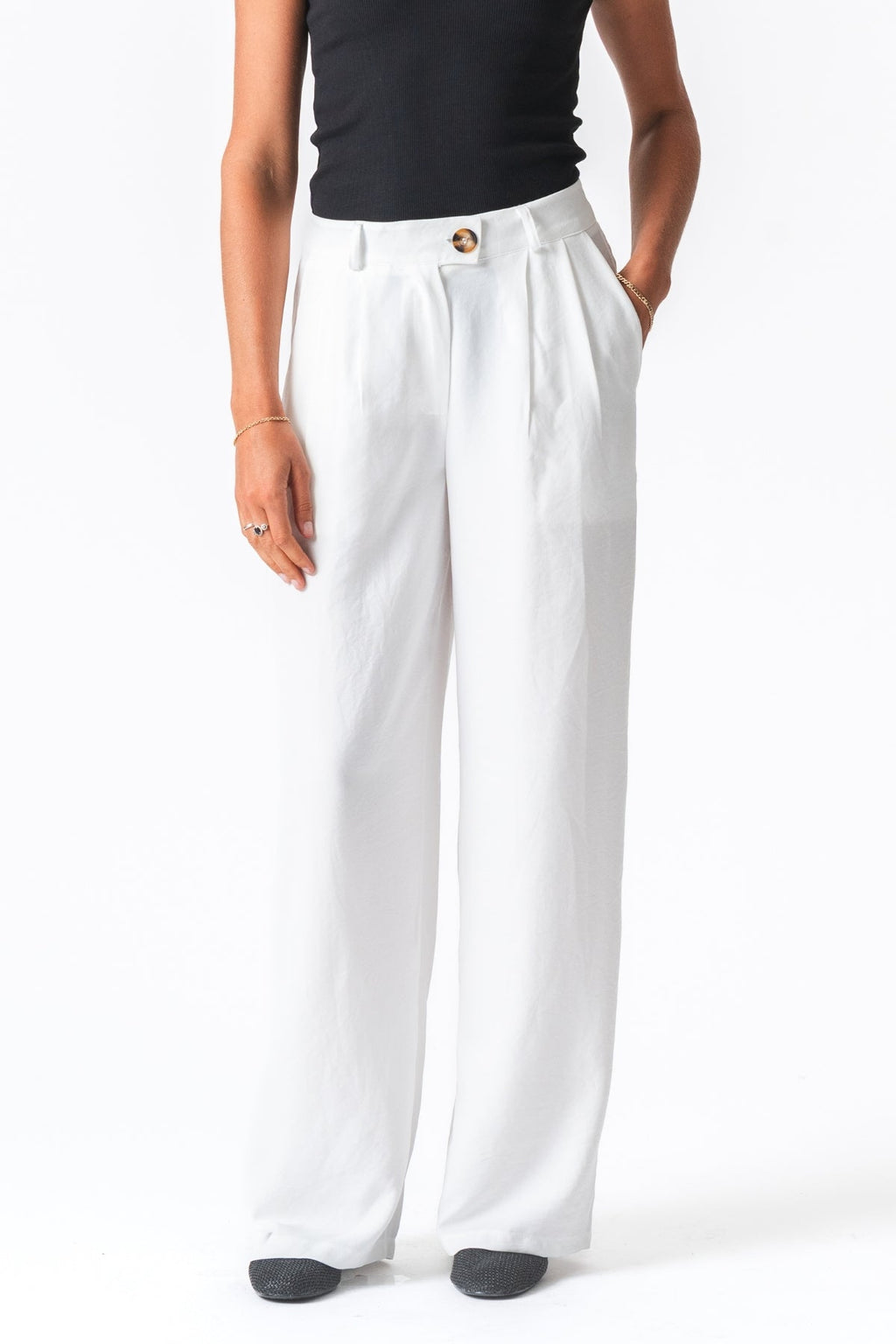 Emma Pants Suelto - blanco
