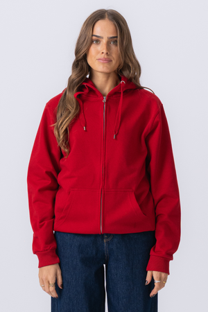 Basic zip hoodie - Red