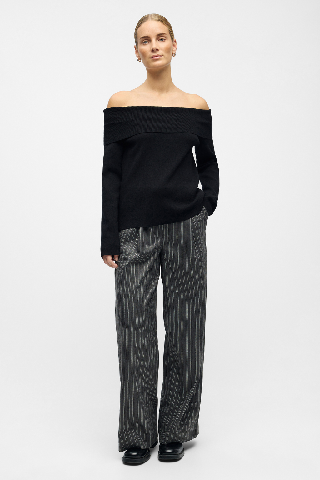 Reynard Off Shoulder Knit - Negro