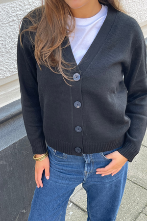 Cárdigan tejido - negro