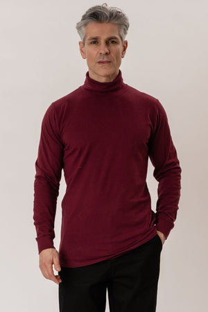 Séter de cuello en rollo - Borgoña Rojo