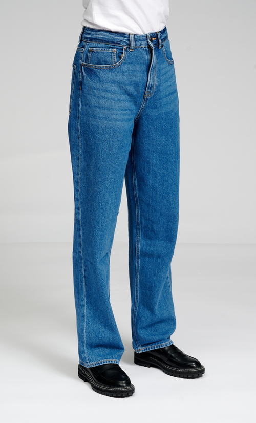 De Originale Performance Loose Jeans - Medium Blue Denim - TeeShoppen - Blå 7