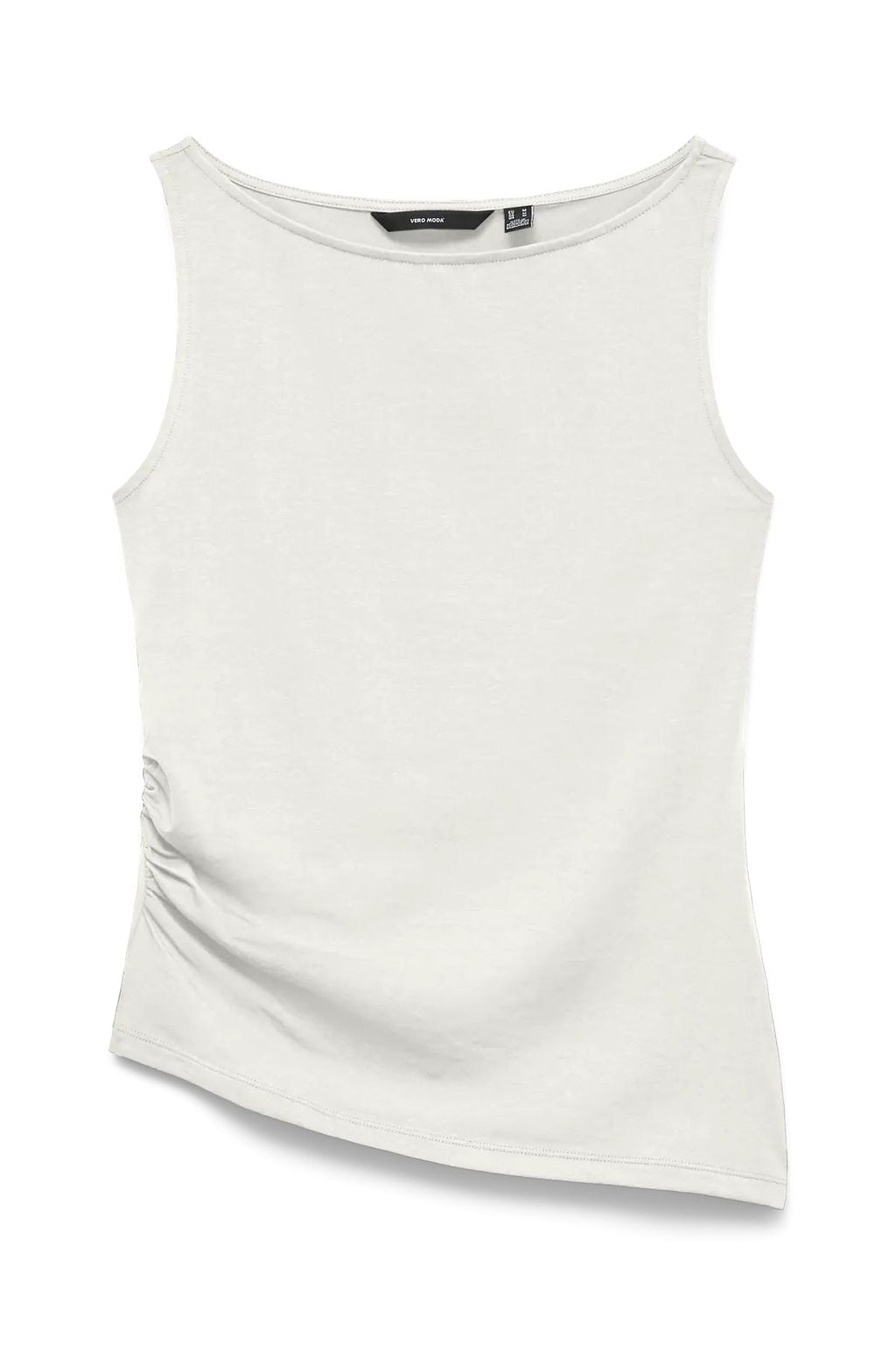 Top Kira con cuello barco - Blanco Nieve