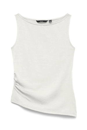Top Kira con cuello barco - Blanco Nieve