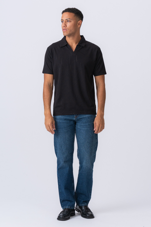Atlas Textured Polo - Negro
