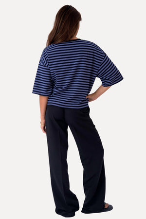 Camiseta Zoe - Negro/Azul vaquero