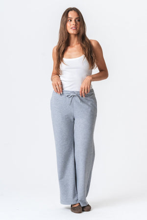Sweatpants Wide - Grey Melange