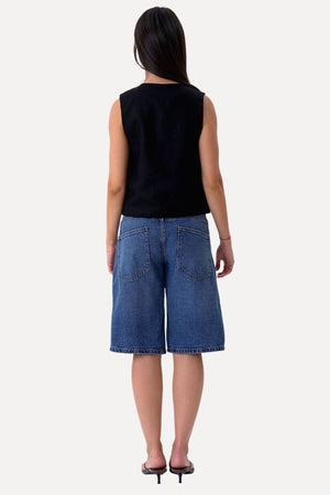 Linen Vest - Black