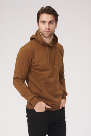 Sudor de sudadera con capucha básica - Brown