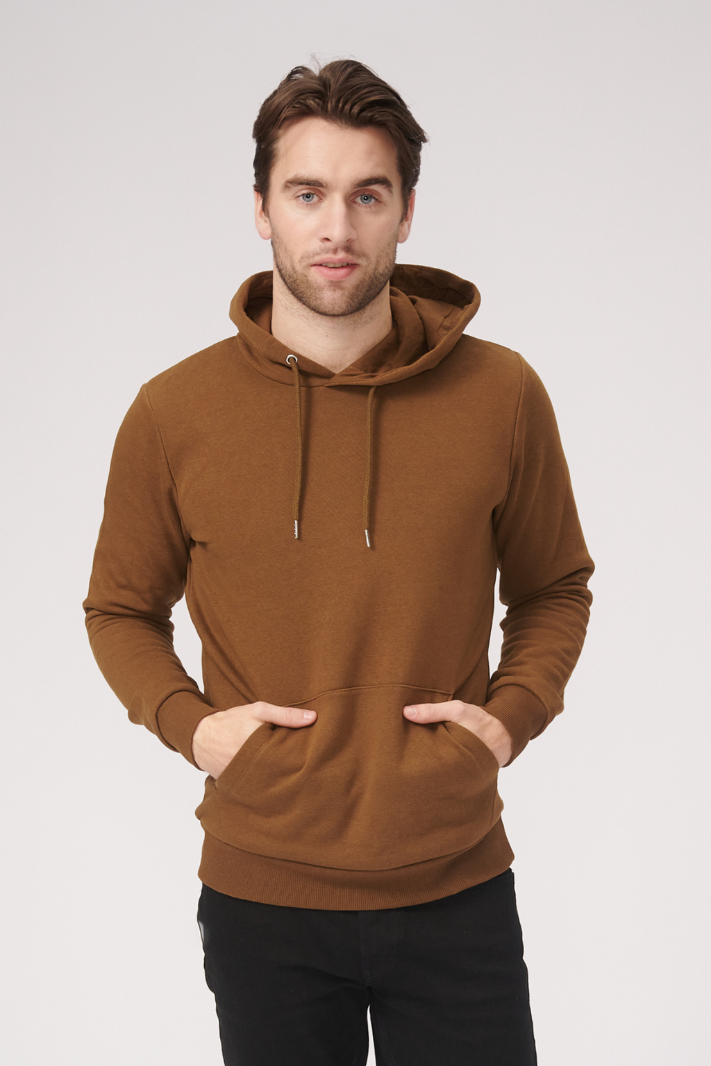 Sudor de sudadera con capucha básica - Brown