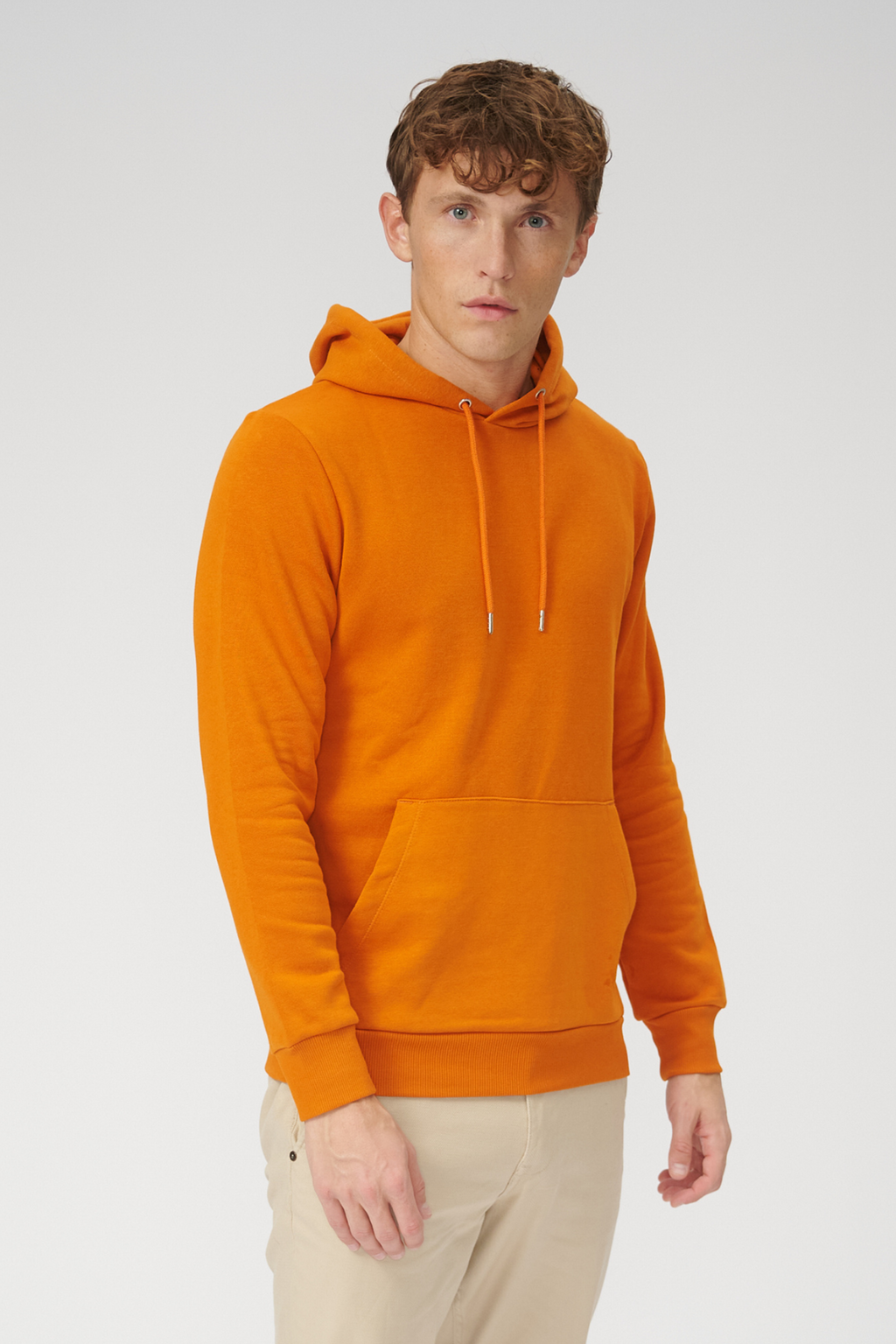 Sudor de sudadera con capucha básica - naranja