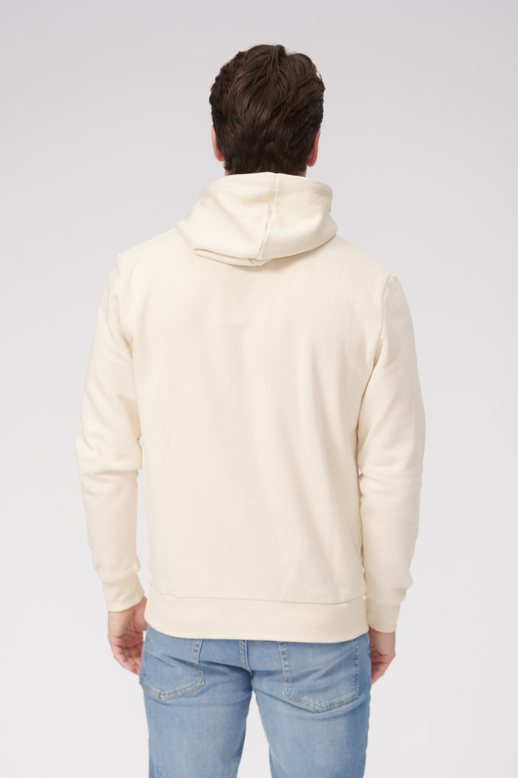 Sudor de sudadera con capucha básica - beige ligero