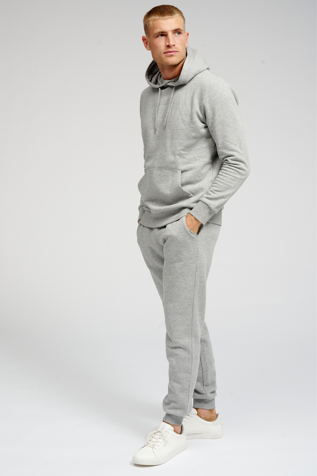 Basic Sweatpants - Light Grey Melange