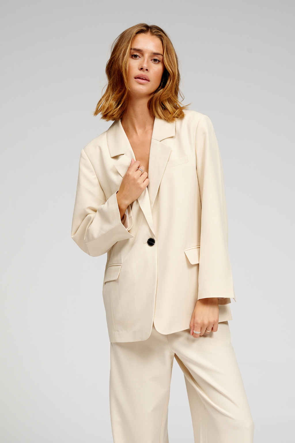 Blazer de gran tamaño - Beige