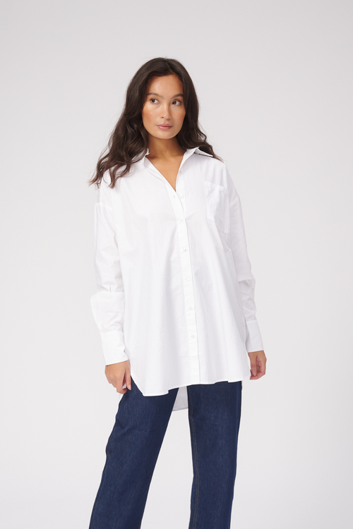 Oversized Shirt - Hvid - TeeShoppen - Hvid