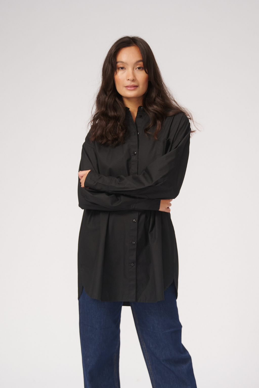 Camisa de gran tamaño - Negro