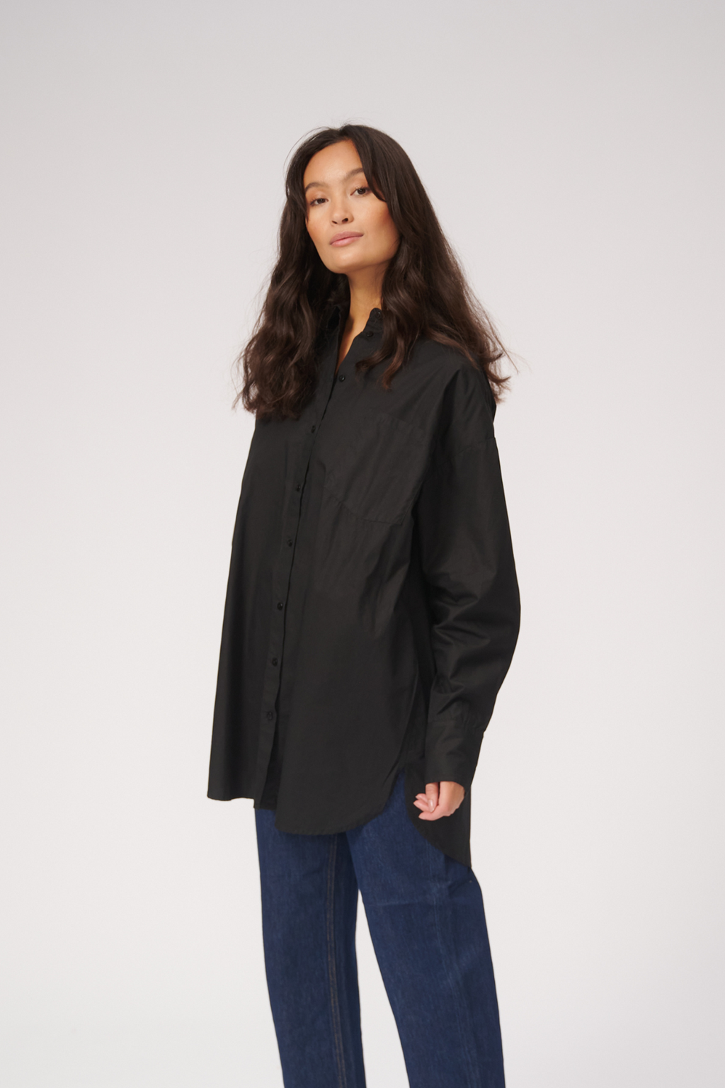 Camisa de gran tamaño - Negro