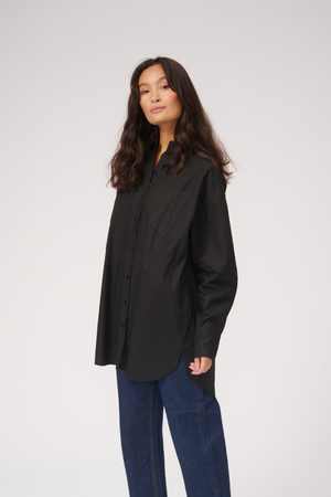 Camisa de gran tamaño - Negro