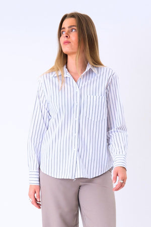 Camisa Thalia Rayas - Blanco