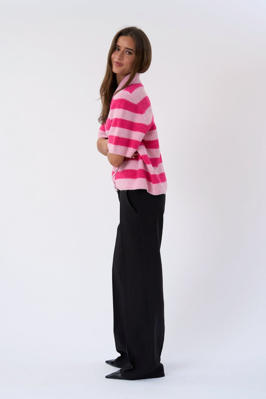 Alba Polo Knit - Pink/Fuxia