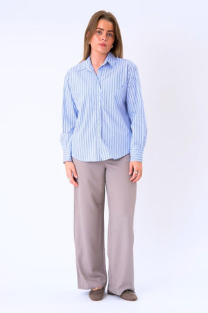Camisa Rayas Thalia - Azul Claro