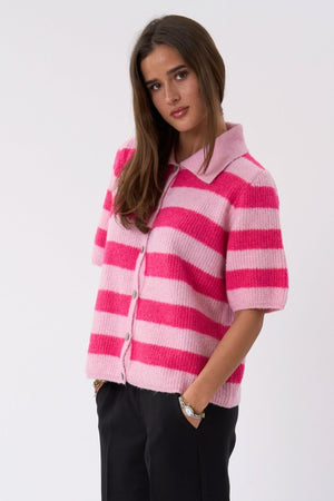 Alba Polo Knit - Pink/Fuxia