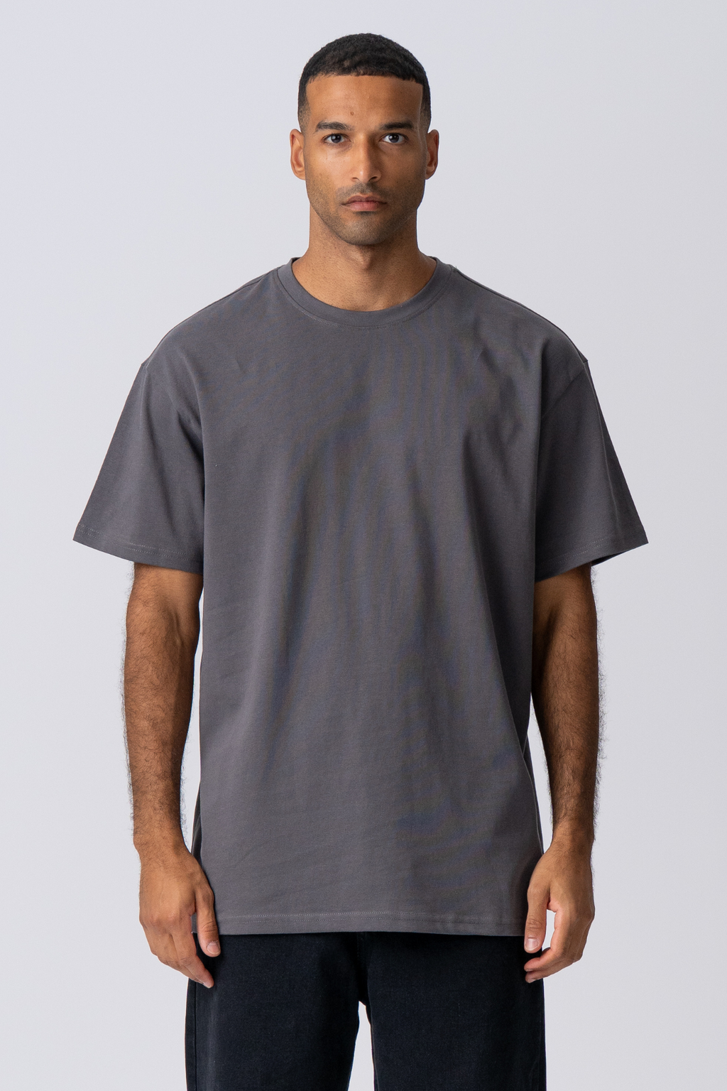 Pesado Oversized Camiseta - gris oscuro