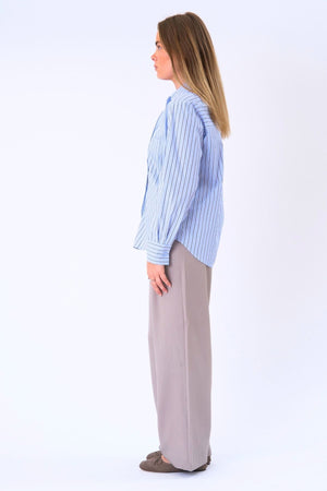 Camisa Rayas Thalia - Azul Claro