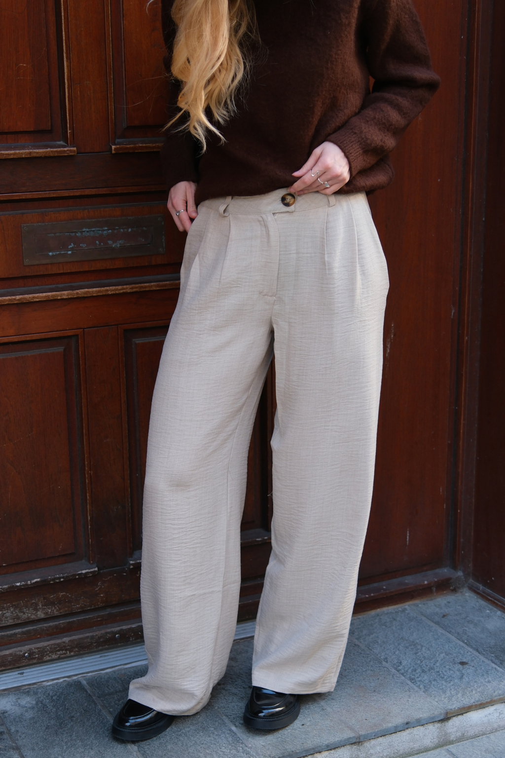 Emma Pants Suelto - beige