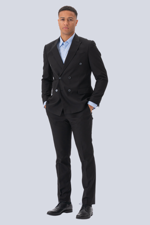 Premium Blazer de doble pecho - Negro