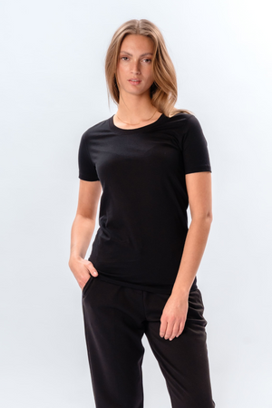Camiseta ajustada - Negro
