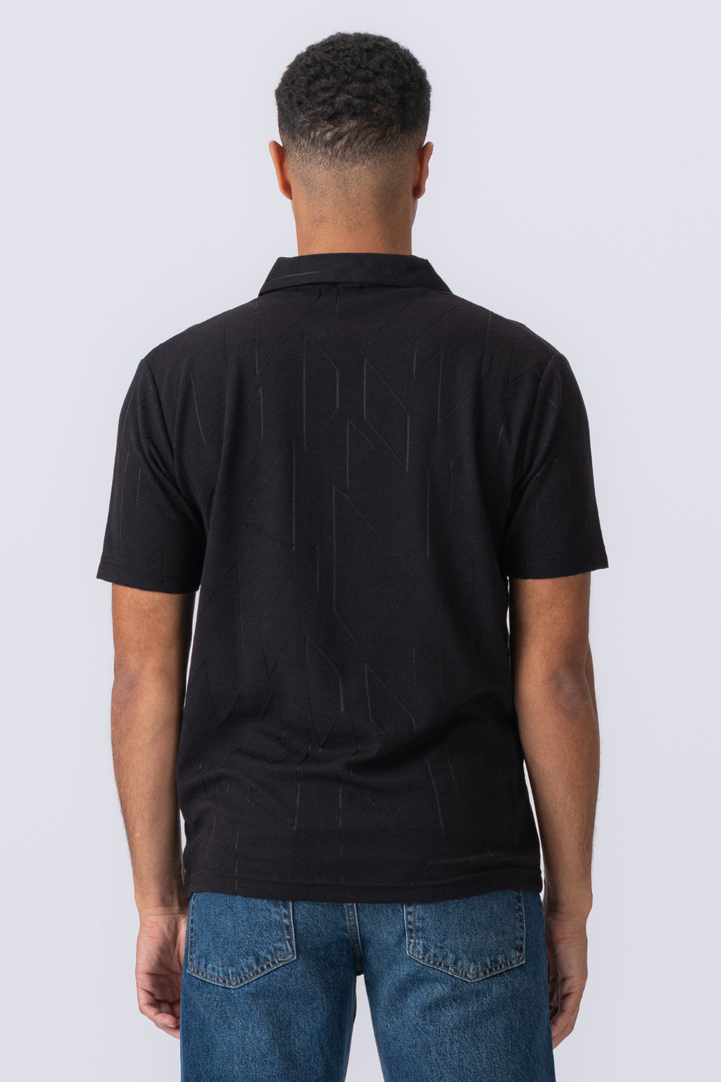 Atlas Textured Polo - Negro