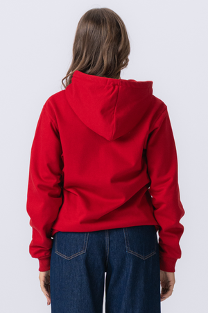 Basic zip hoodie - Red
