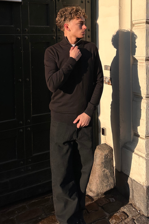 Pullover Half Zip - Black