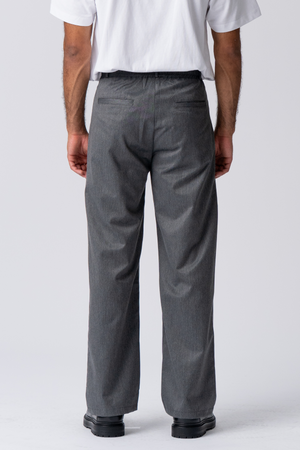 Traje ancho plisado Pants - Gris claro