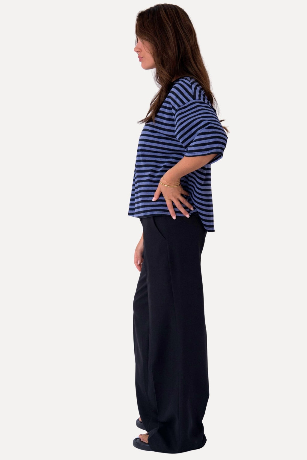 Camiseta Zoe - Negro/Azul vaquero