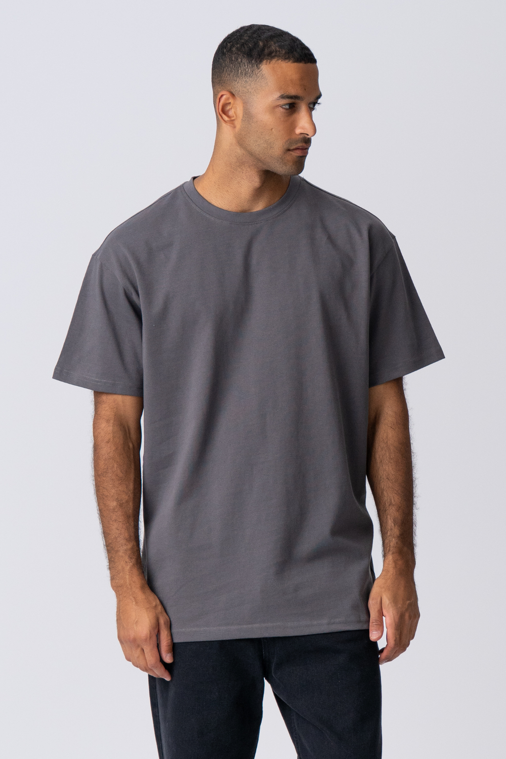 Pesado Oversized Camiseta - gris oscuro