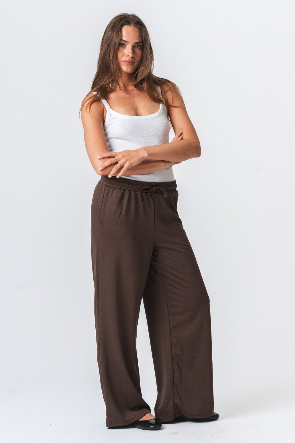 Leah Loose Pants - Brown