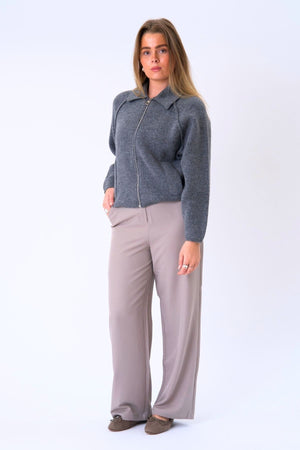 Cremallera de punto Selma - Gris