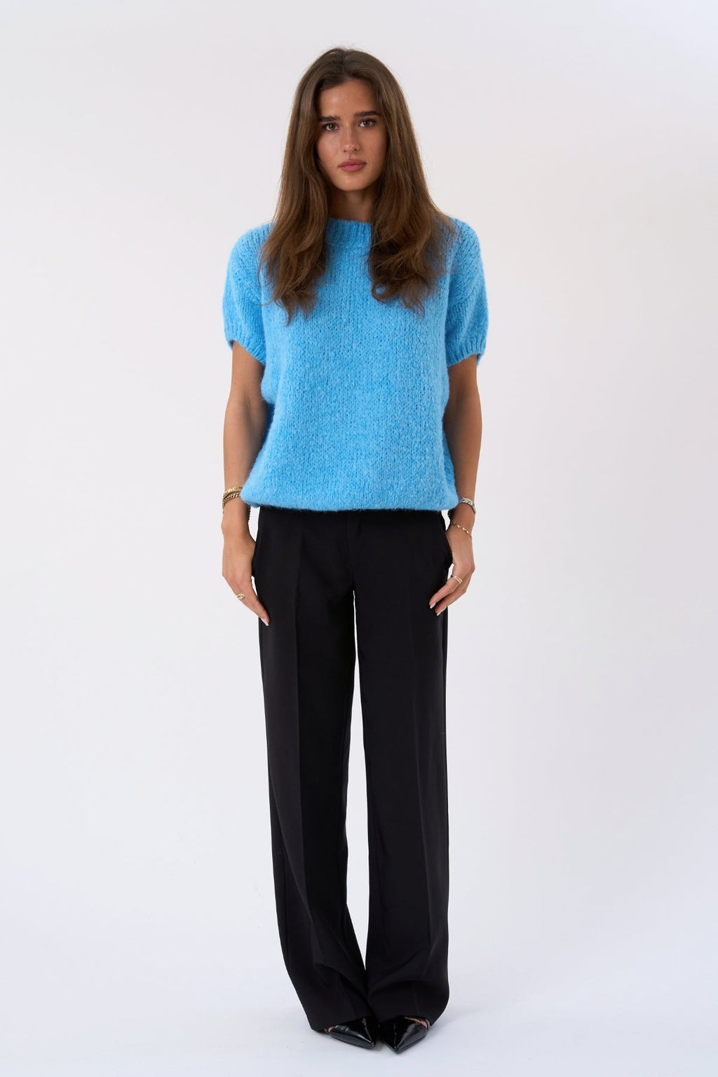 Chloe Jersey De Manga Corta - Azul Claro